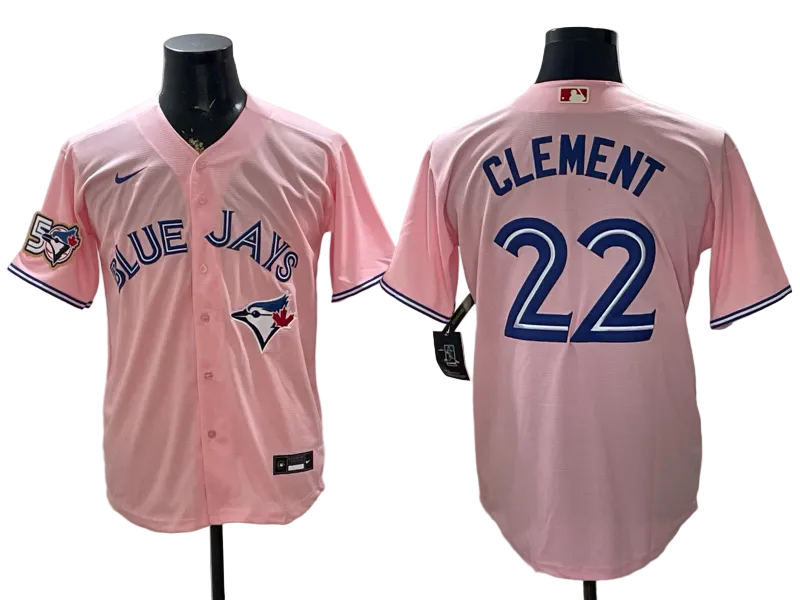 2026 Custom Blue Jays Pink Limited Baseball Jersey -All Stitched