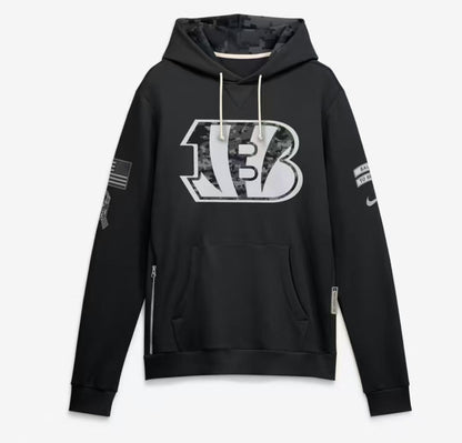 2026 Salute to Service Black Sideline Dri-FIT Pullover Hoodie