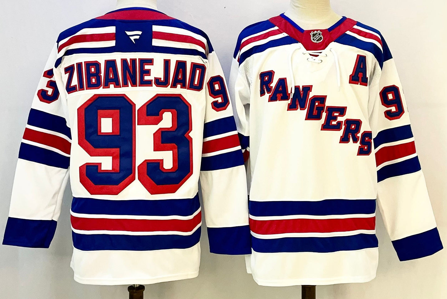 Custom 2026 Ranger Away White Premium All Stitched Hockey Jersey