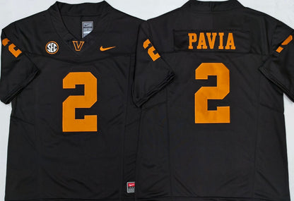 Custom Diego Pavia #2 Vanderbilt Commodores Natural Black White Limited Football Jersey -All Stitched