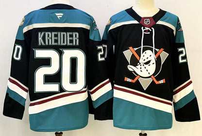 Custom Chris Kreider Anaheim Ducks Black Alternate Hockey Jersey -All Stitched