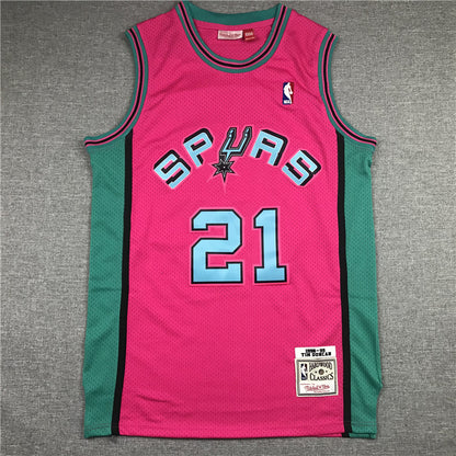Tim Duncan San Antonio Spurs Throwback Baskeball Jersey -All Stitched