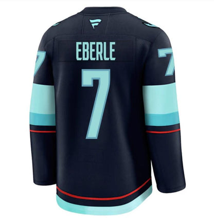 Custom 2026 Home Deep Sea Blue Premium All Stitched Hockey Jersey