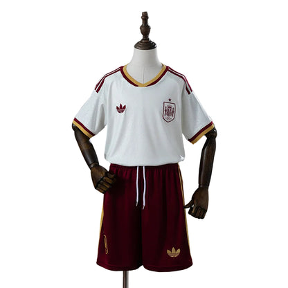 Spain Kids Kit Soccer Jersey Set - 2026 Away White | Custom Name & Number