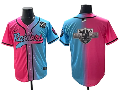 Custom Ashton Jeanty Las Vegas Raiders LOGO Split Limited Baseball Jersey -All Stitched