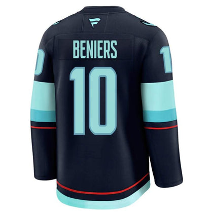 Custom 2026 Home Deep Sea Blue Premium All Stitched Hockey Jersey