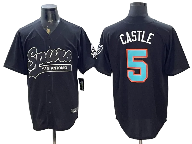 2026 Victor Wembanyama San Antonio Spurs Baseball Jersey -All Stitched