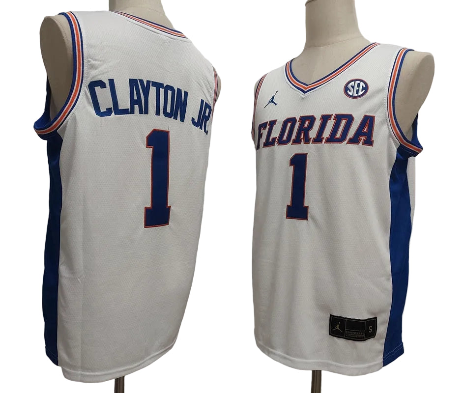 Custom Walter Clayton Jr. #1 Florida Gators Royal White Orange Basketball Jersey -All Stitched