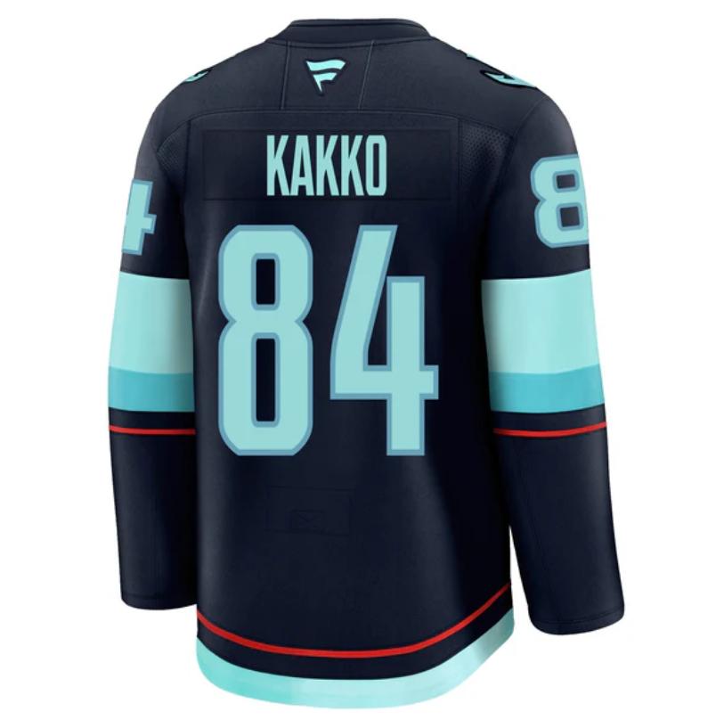 Custom 2026 Home Deep Sea Blue Premium All Stitched Hockey Jersey