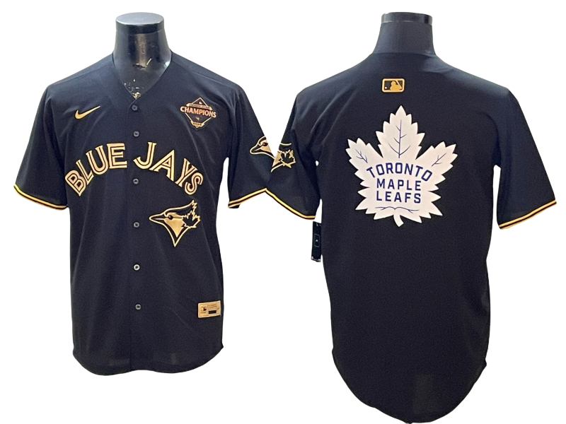 Custom 2025 American League Champions Black Gold Jersey - All Stitched
