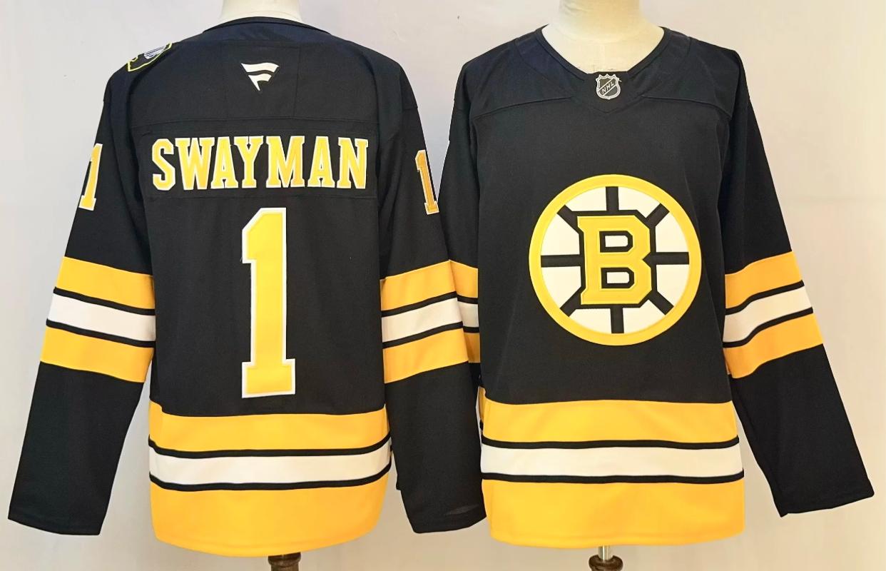 Custom 2026 Bruins Home Black Premium All Stitched Hockey Jersey