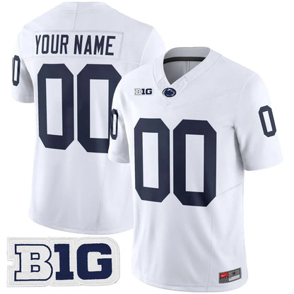 Custom Name Number 2026 Penn State Nittany Lions White Navy Limited Football Jersey -All Stitched