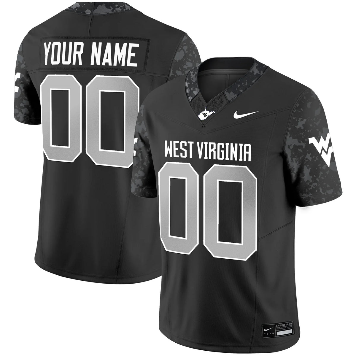 Custom Name Number West Virginia Mountaineers Gold White Black Navy Limited Football Jersey -All Stitched