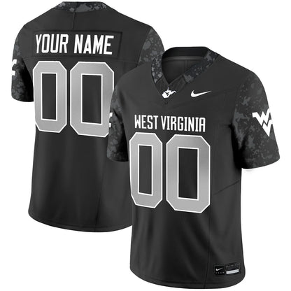 Custom Name Number West Virginia Mountaineers Gold White Black Navy Limited Football Jersey -All Stitched