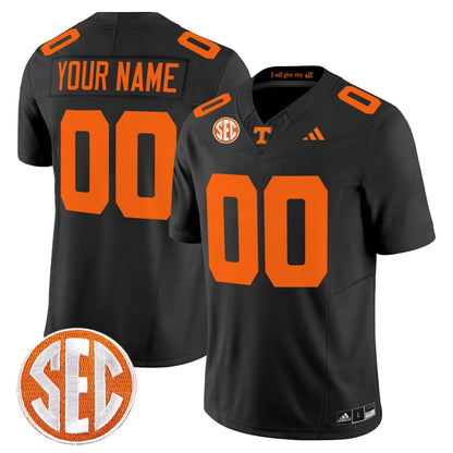 Custom Name Number Tennessee Volunteers Orange White Black Gray Limited Football Jersey -All Stitched