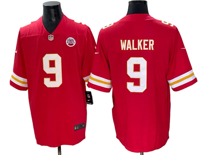 Custom Kenneth Walker III Chiefs Red White Limited Football Jersey -All Stitched