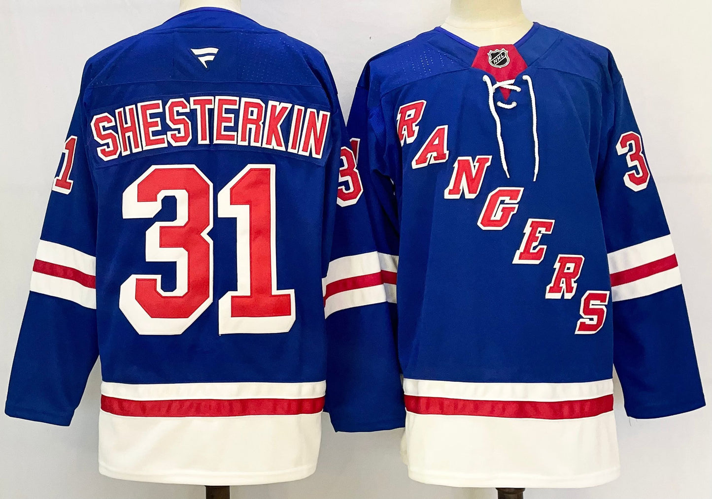 Custom 2026 Ranger Home Blue Premium All Stitched Hockey Jersey