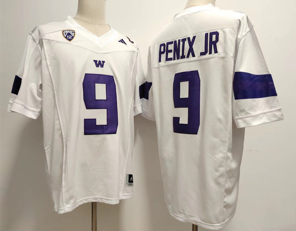 Custom Michael Penix Jr #9 Huskies Purple White Limited Football Jersey -All Stitched