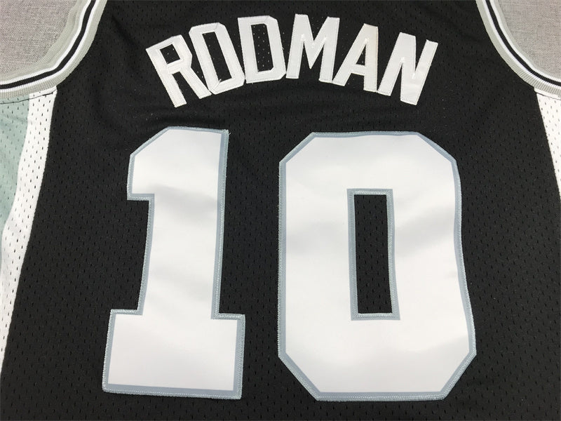 Dennis Rodman San Antonio Spurs 1993-94 Black Baskeball Jersey -All Stitched