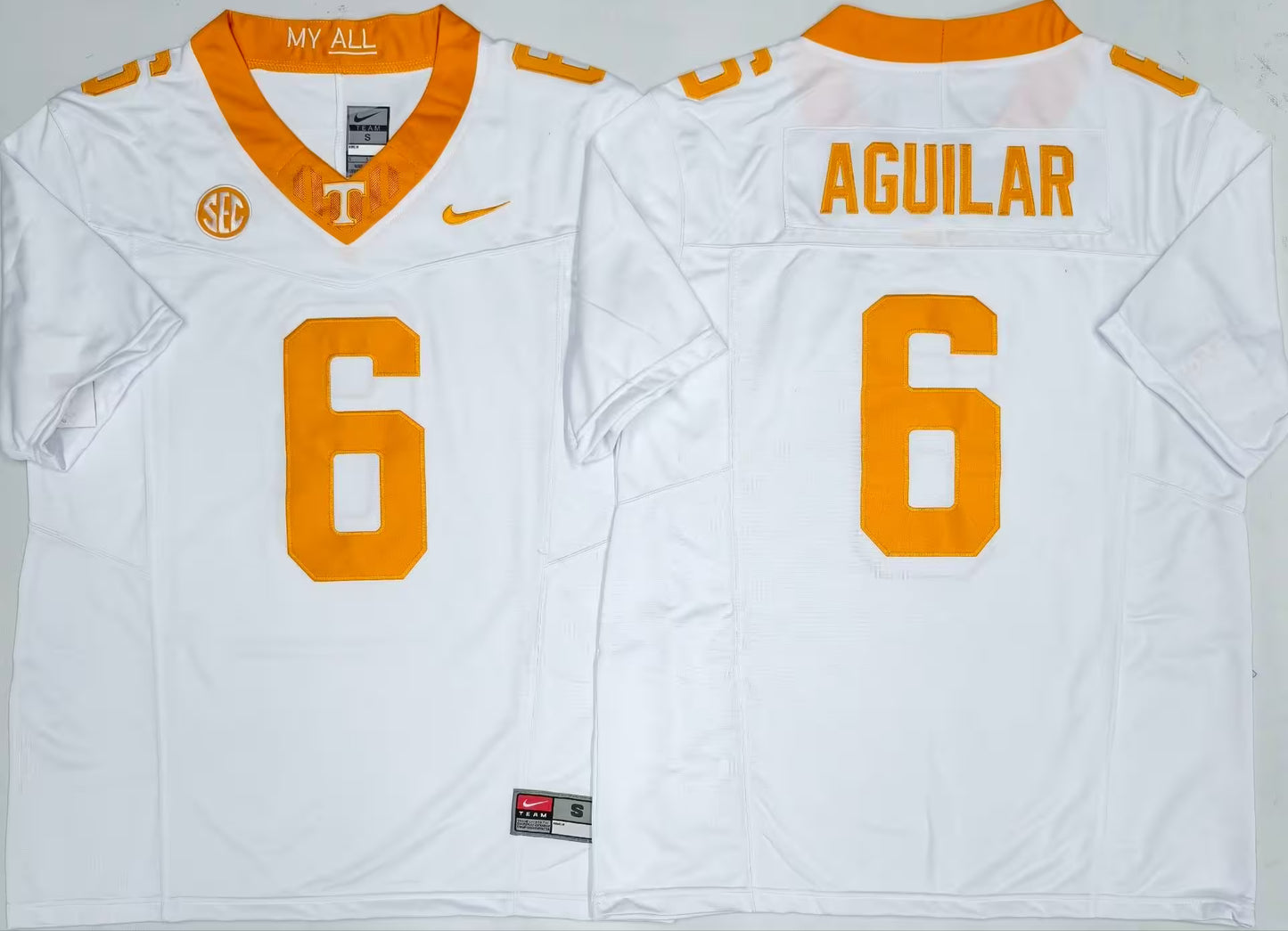 Men's Joey Aguilar #6 Tennessee Volunteers Stitched Jersey