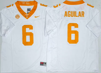 Men's Joey Aguilar #6 Tennessee Volunteers Stitched Jersey