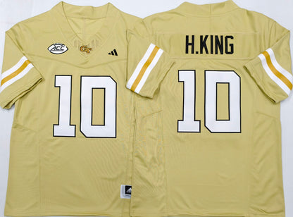 Custom Haynes King #10 Georgia Tech Yellow Jackets Navy Gold White Black Limited Football Jersey -All Stitched