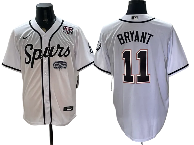2026 Stephon Castle Dylan Harper De'Aaron Fox Victor Wembanyama San Antonio Spurs Baseball Jersey -All Stitched