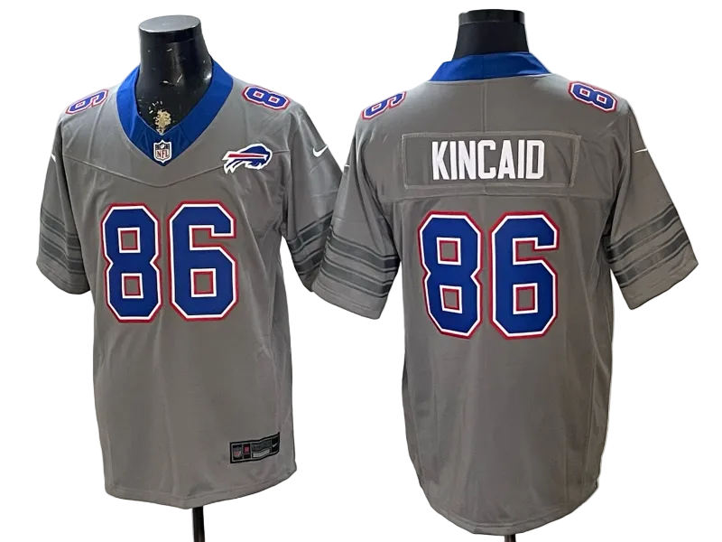Custom Josh Allen Bills Gray Nickel City Limited Jersey -All Stitched