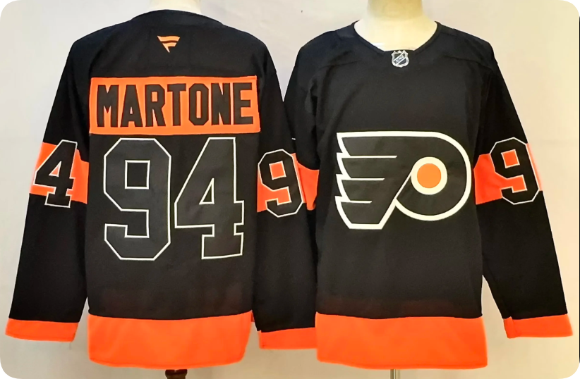 Custom 2026 Flyer Alternate Black Premium All Stitched Hockey Jersey