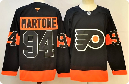 Custom 2026 Flyer Alternate Black Premium All Stitched Hockey Jersey