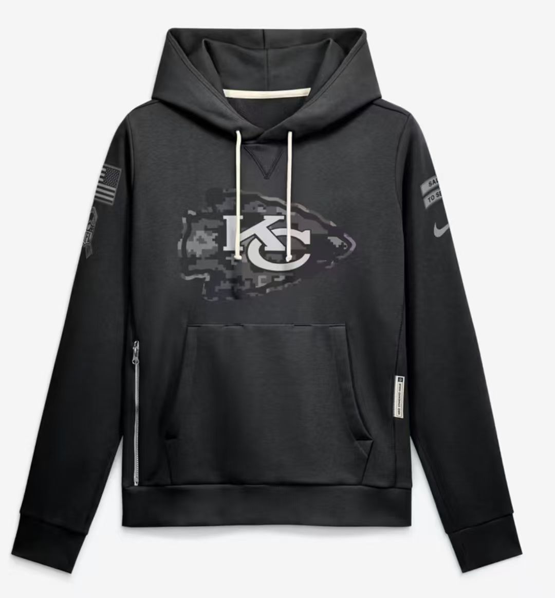 2026 Salute to Service Black Sideline Dri-FIT Pullover Hoodie