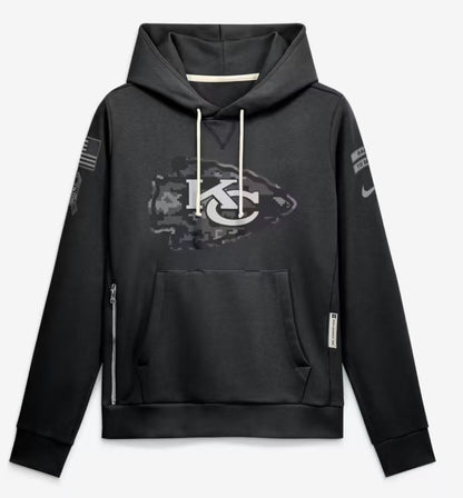 2026 Salute to Service Black Sideline Dri-FIT Pullover Hoodie
