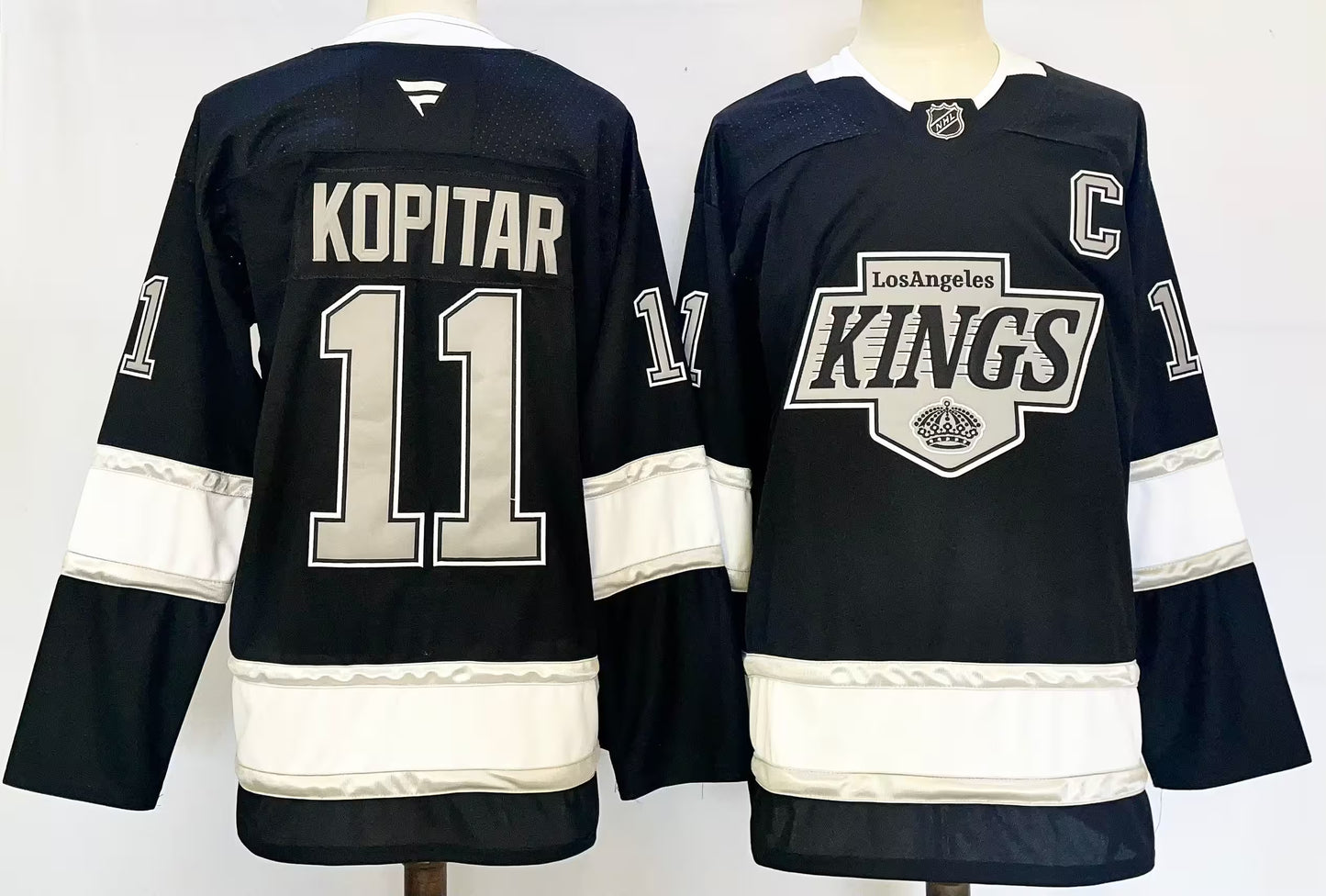 Custom 2026 Kings Home Black Premium All Stitched Hockey Jersey