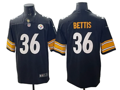 Custom Steelers Black Football Limited Jersey - All Stitched