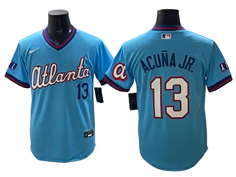 Custom Braves Powder Blue 2026 City Connect Stadium Outkast patch Jersey - All Stitched