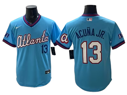 Custom Braves Powder Blue 2026 City Connect Stadium Outkast patch Jersey - All Stitched