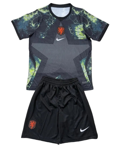 2026 Netherlands Home Goalkeeper Jersey & Shorts Set (Black) - Custom Name & Number