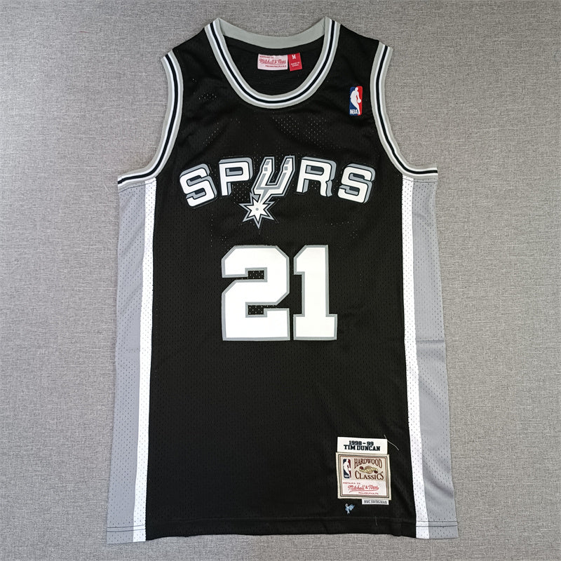 Tim Duncan San Antonio Spurs Throwback Baskeball Jersey -All Stitched