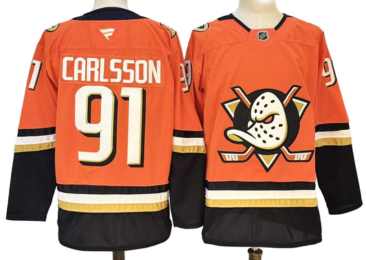 Custom 2026 Home Orange Premium All Stitched Hockey Jersey
