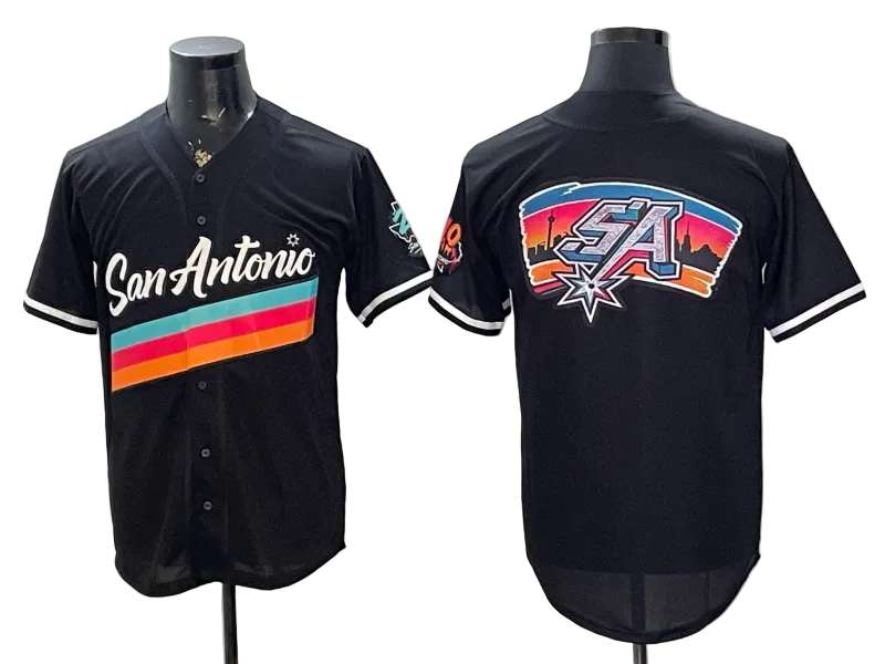 2026 Stephon Castle Dylan Harper De'Aaron Fox Victor Wembanyama San Antonio Spurs Baseball Jersey -All Stitched