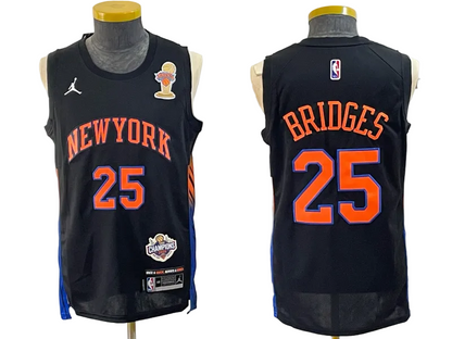 2026 OG Anunoby Jalen Brunson Josh Hart Karl-Anthony Towns Jose Alvarado Black Blue White Baskeball Jersey -All Stitched