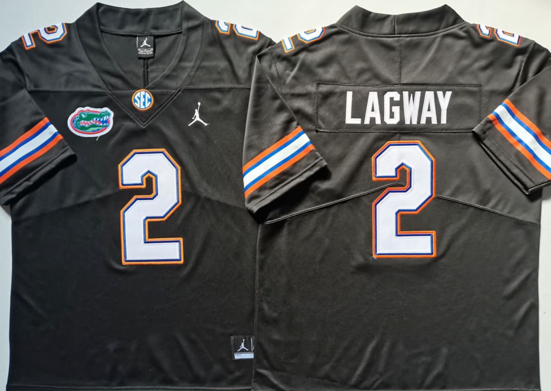 Men's DJ Lagway Vapor Jersey #2 Florida Gators White Royal Orange Black Football Jersey -All Stitched