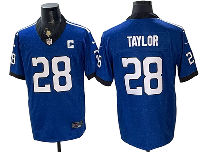 Custom Alternate Indiana Nights Jonathan Taylor Colts Royal Limited Football Jersey -All Stitched