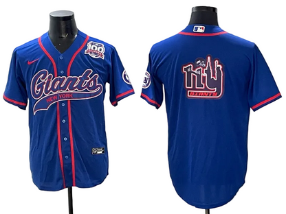 Custom Cam Skattebo Jaxson Dart Giants Gray Camo Royal Stitched Baseball Jersey -All Stitched