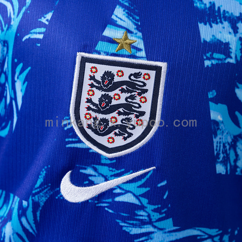 Custom Youth England 2026 GK Blue Soccer Jersey Kit Set– Personalized Name & Number