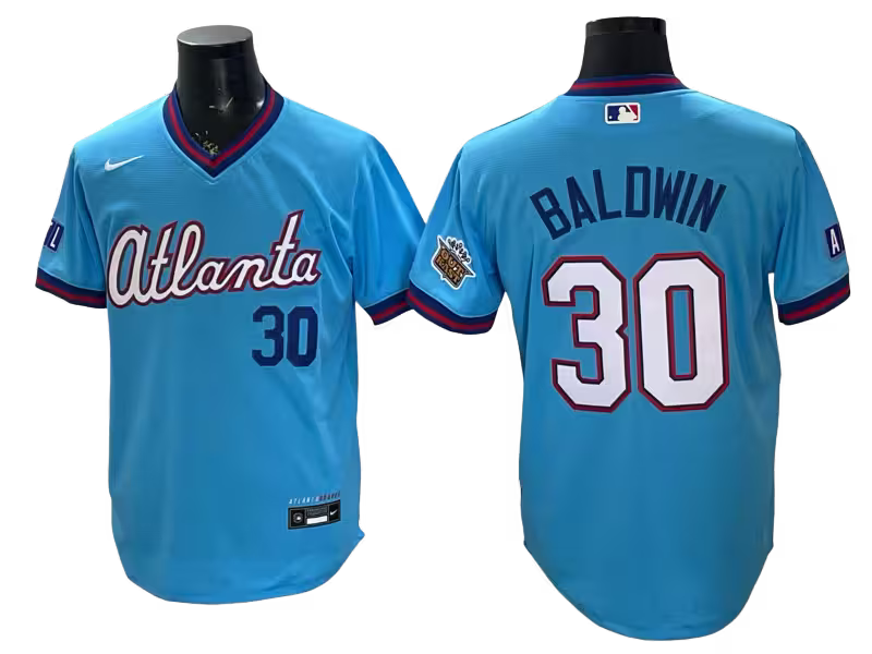 Custom Braves Powder Blue 2026 City Connect Stadium Outkast patch Jersey - All Stitched