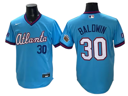Custom Braves Powder Blue 2026 City Connect Stadium Outkast patch Jersey - All Stitched