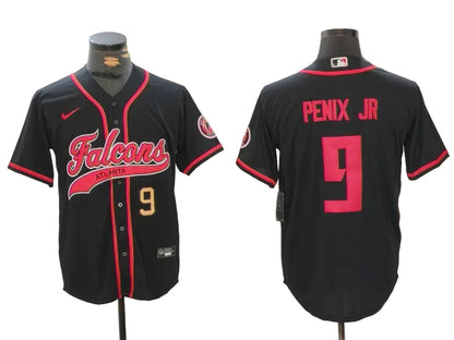 Custom Michael Penix Jr. Atlanta Falcons Black White Stitched Baseball Jersey -All Stitched