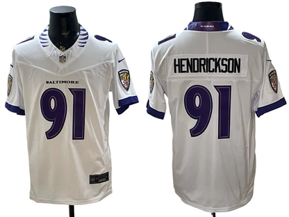 Custom Trey Hendrickson White Black Purple Alternate Limited Football Jersey -All Stitched