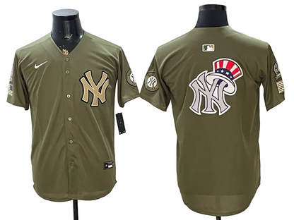 Yankees Olive 2026 Armed Forces Day Baseball Jersey -All Stitched